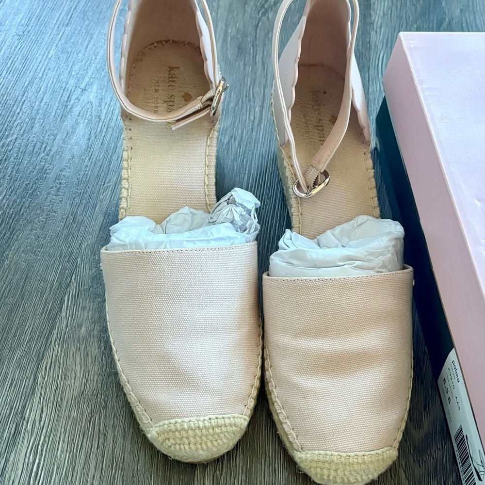 Kate Spade Blush Espadrille Wedges - Picture 3 of 8